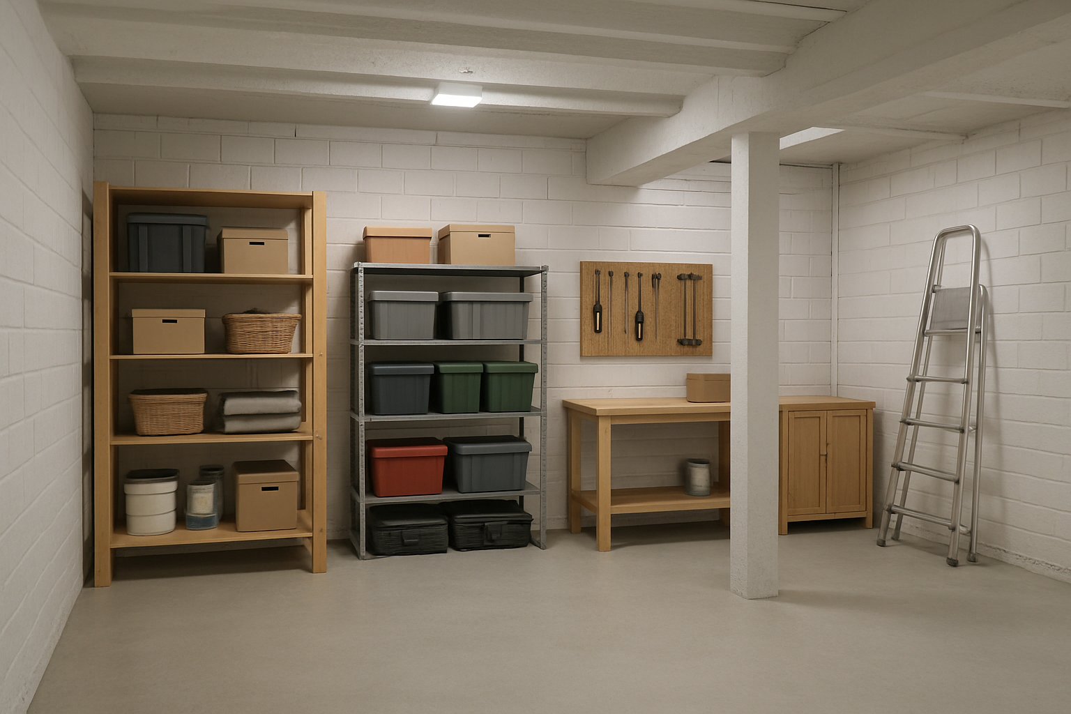 Professionelle Entrümpelung: Aufgeräumter Keller nach der Arbeit